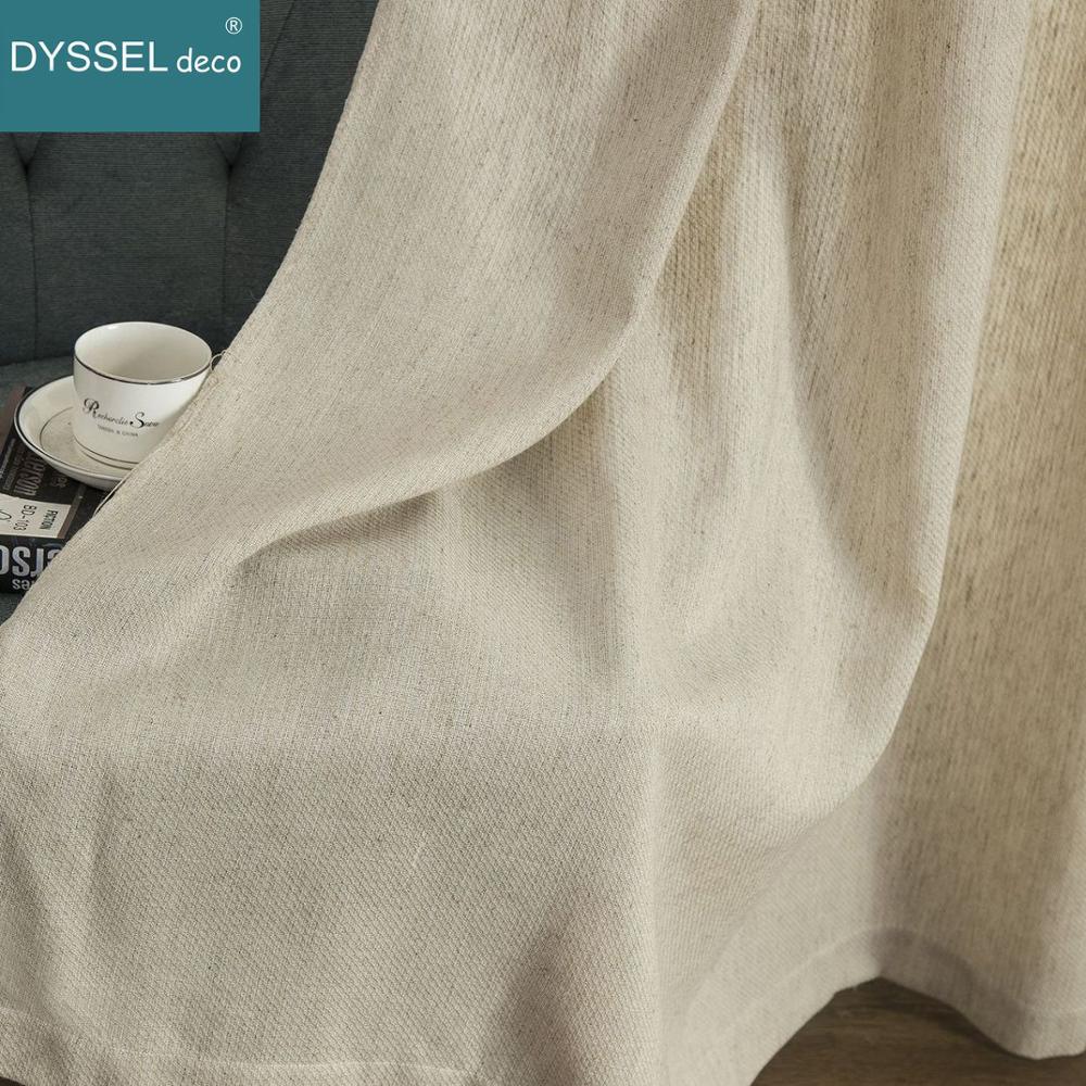 Linen Curtain Eyelet - Tirai Jendela Gaya Amerika Linen Alami