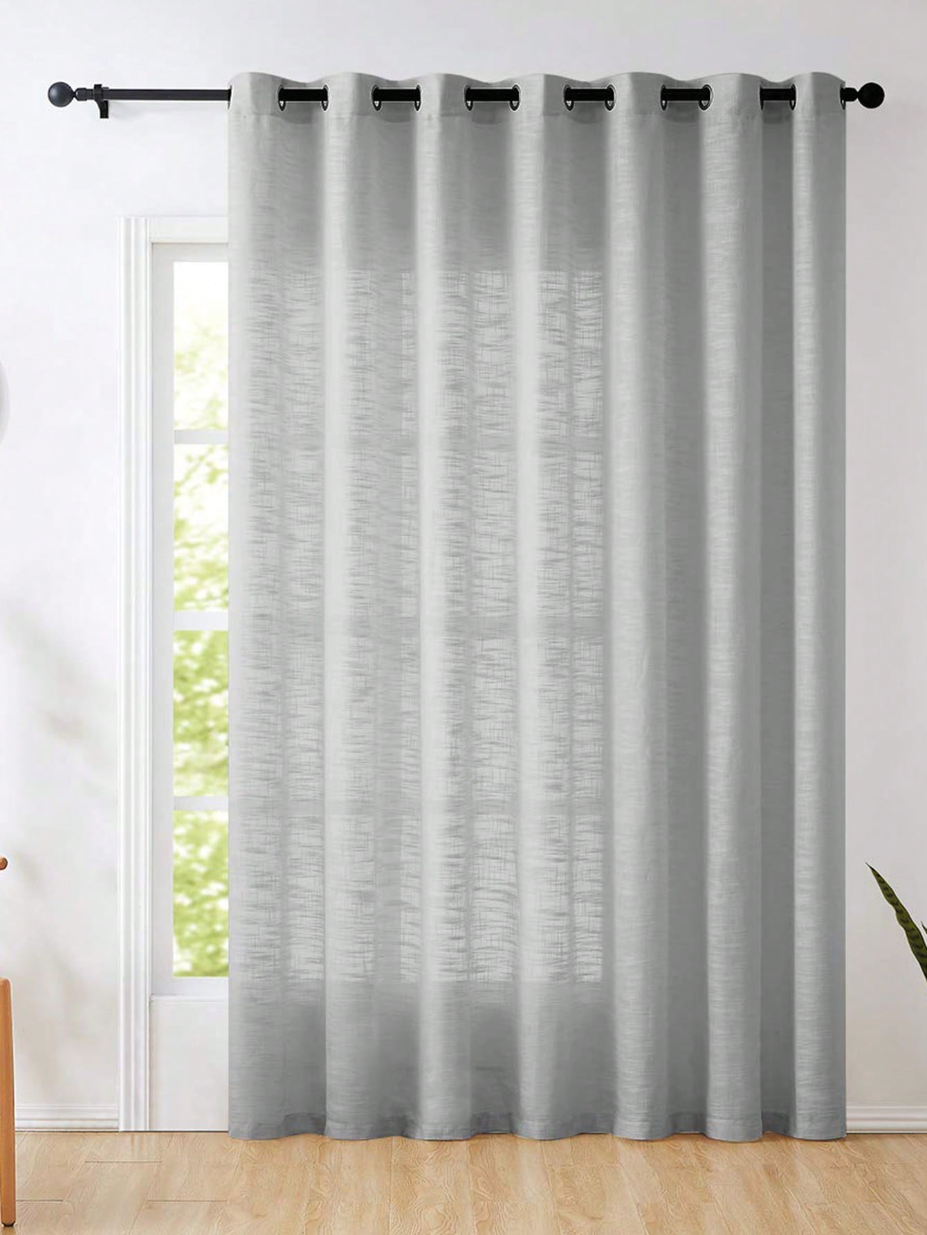 Gorden Semi Transparan Tekstur - Linen Curtain Eyelet ulasan dan harga