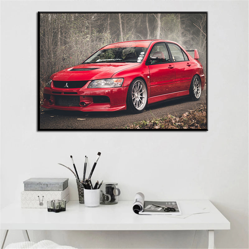 Poster Supercar Lancer Evo Gam - Interior Design Sketch ulasan dan harga