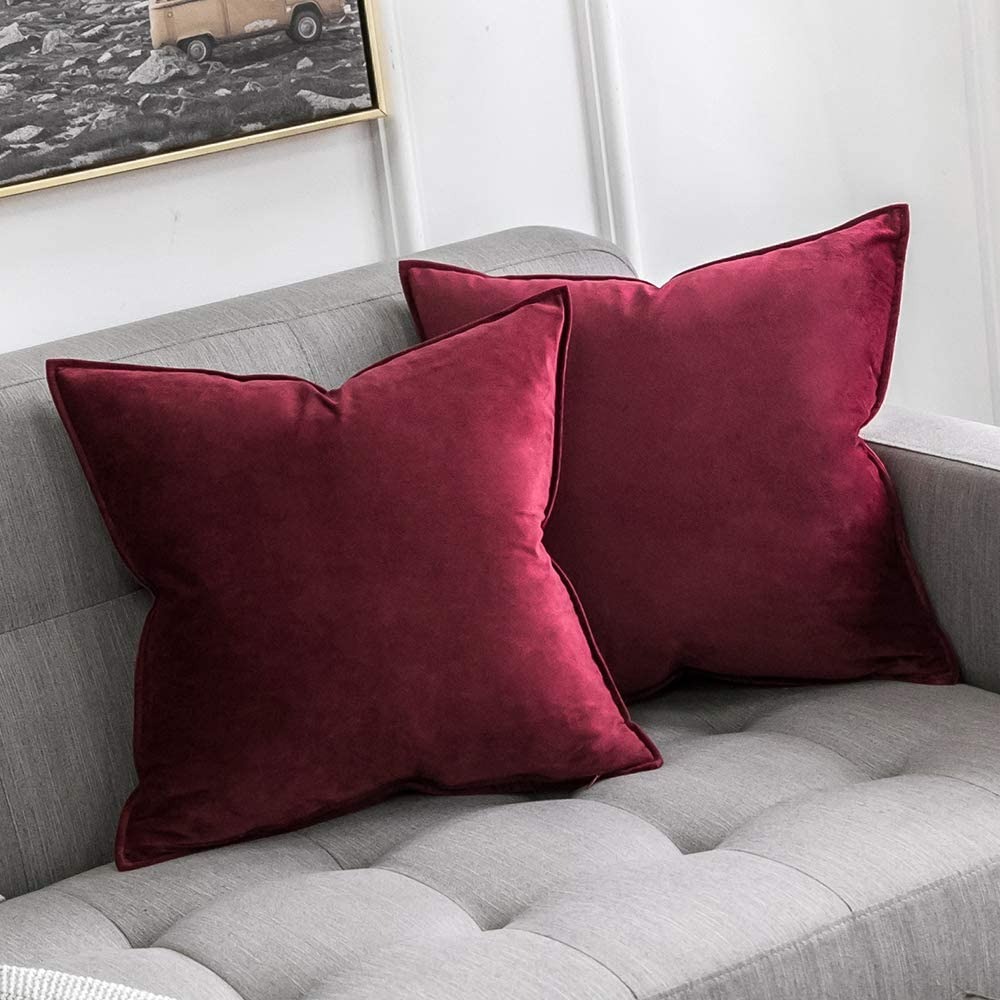 2 Buah Sarung Bantal Natal Mer - Velvet Cushion Cover ulasan dan harga