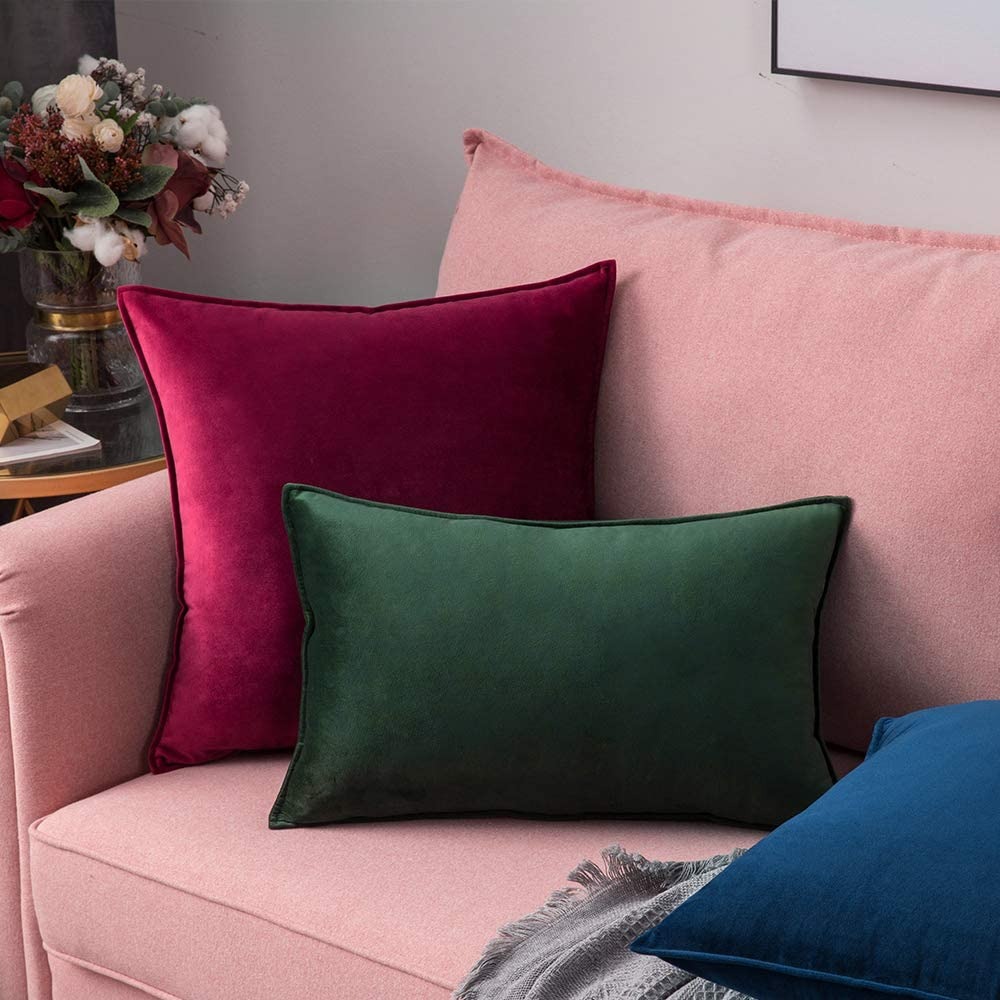 2 Buah Sarung Bantal Natal Mer - Velvet Cushion Cover ulasan dan harga