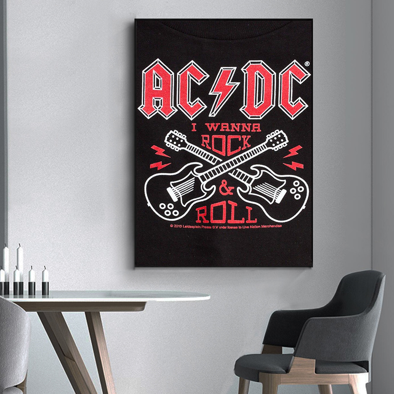AC_DC Band kanvas seni Retro p - Interior Design Sketch ulasan dan harga