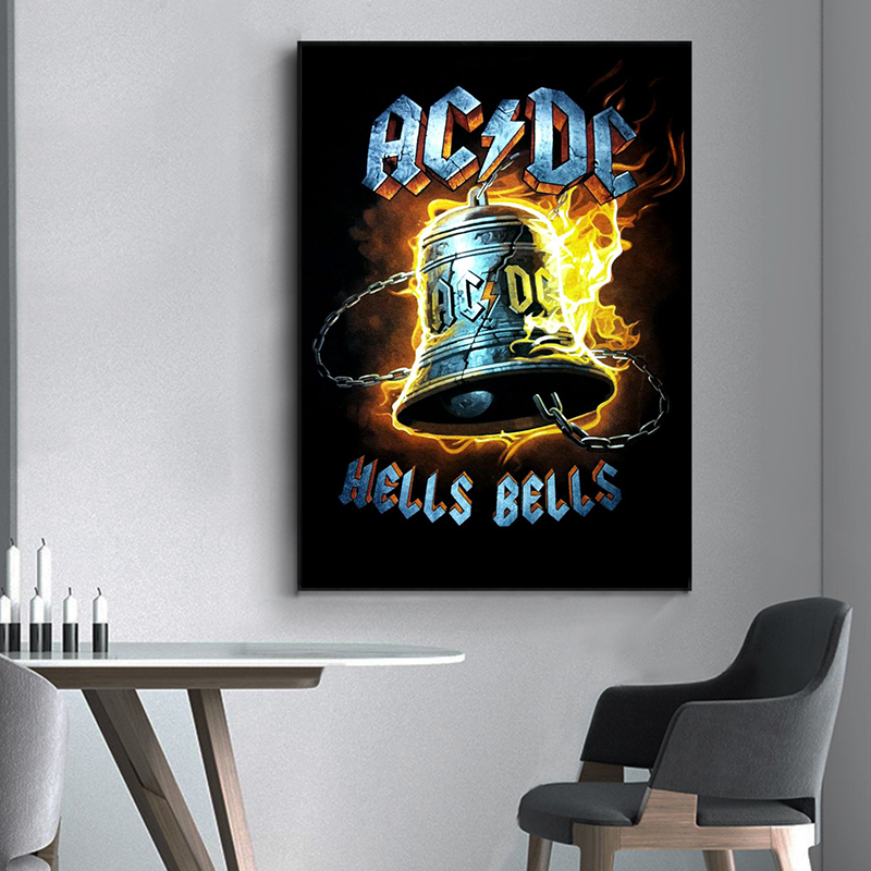 AC_DC Band kanvas seni Retro p - Interior Design Sketch ulasan dan harga