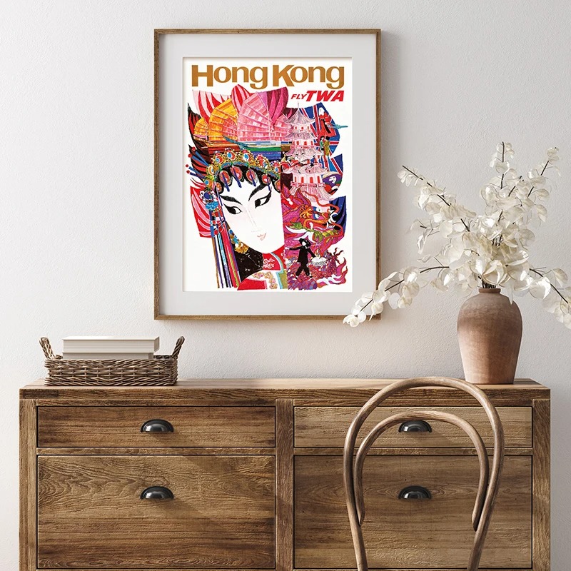 Poster Retro perjalanan lukisa - Interior Design Sketch ulasan dan harga