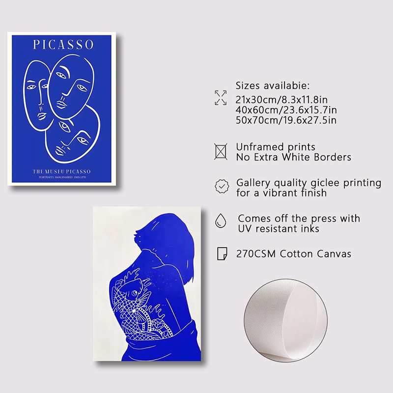 Abstrak Klein biru Poster sede - Interior Design Sketch ulasan dan harga