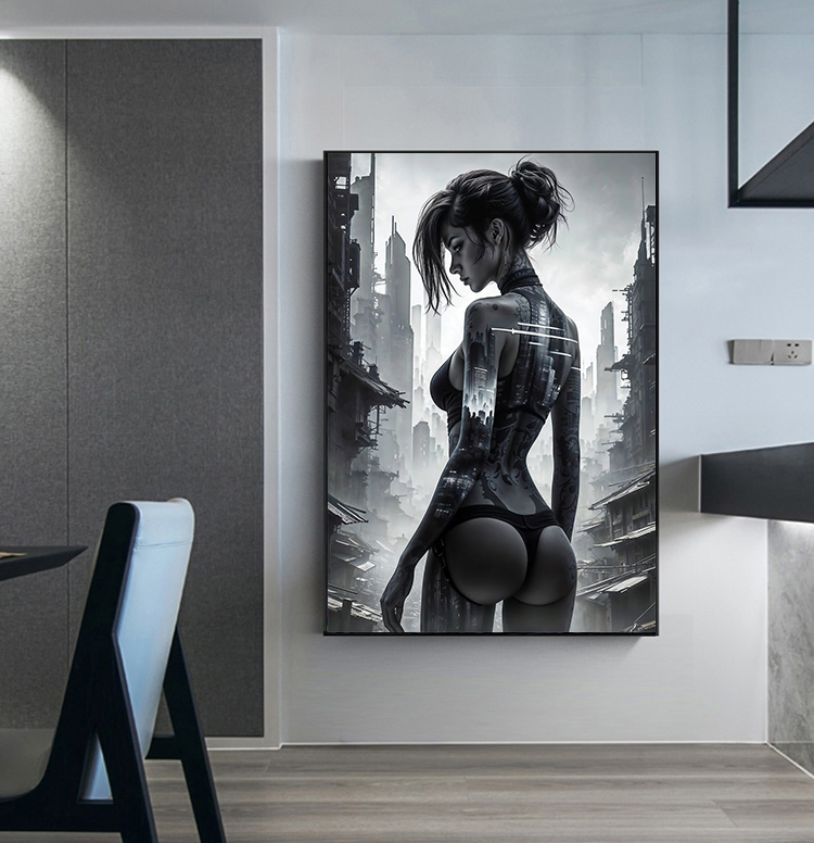 Seksi Cyberpunk kota gadis Pos - Interior Design Sketch ulasan dan harga