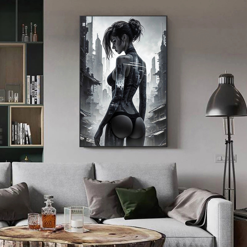 Seksi Cyberpunk kota gadis Pos - Interior Design Sketch ulasan dan harga